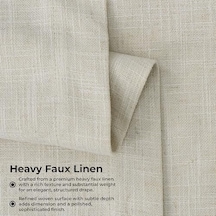 Hpd Half Price Drapes Fhlch-vet200210-108 Suni Keten Perde, 1 Panel, Krem Rengi 50 x 22