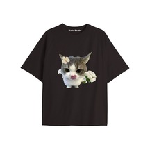 Kalic Studio Y2k Vintage Cats Baskılı Siyah T-shirt Kod 29 Siyah-29