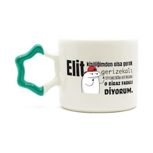 Elit Kişiliğimden Olsa Gerek Baskılı Yeşil Kulplu Yıldız Kupa