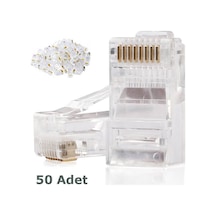 Rj45 Cat6 Altın Uçlu Jack Konnektör 50 Adet