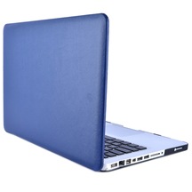 Cbtx Tek Taraflı Deri Kaplamalı MacBook Air 13.3" Laptop Koruma Kılıfı Koyu Mavi