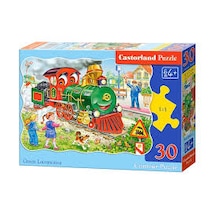 Castorland 30 Parça Yeşil Lokomotif Puzzle