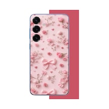 Samsung Galaxy S25 Plus Uyumlu Pembe Fiyonk Gül.jpeg Baskılı Silikon Kılıf Renkli