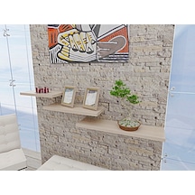 Peakdizayn 3'Lü Duvar Rafı Seti Renkli