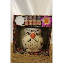 Buhardanlık Buda Set Budha Buhurdanlık Set Seramik Horoz