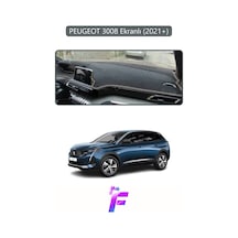 Peugeot 3008 Ekranlı 2021+ Uyumlu Torpido Örtüsü Yansıma Önleyici Koruma Kolay Montaj J14