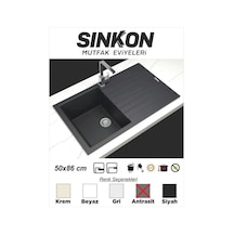 Sinkon Antrasit Granit Eviye 50 x 86 - Sg86 - Sinko
