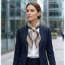 Barok Zincir Desen 70 70cm Bandana/fular Çok Renkli