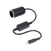 Type C To Çakmak Adaptörü, 5v -12v Araba Cihazları İçin Güç Kaynağı