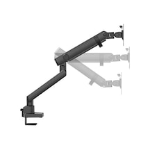 Monitör Tutucu 17" - 40" Ekranlar İçin 12kg Taşıyabilir, Lcd Led Vesa Kolları, Eğilebilir Döndürülebilir Kablo Kılavuzlu Ergonomik Ekran Tutucu - Siyah