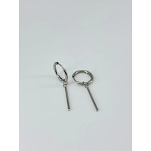 Rodyum Çelik Erkek Küpe Çap 12 Mm Kalınlık 2 Mm - Ekp0028 Çok Renkli