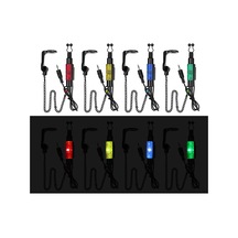 Xindoker Demir Ve Plastik Malzeme 22cm Zincirli Balık Tutma Alarmı Seti - 4 Renkli Abajur Ve Gri Yeşil Taşıma Kutusu