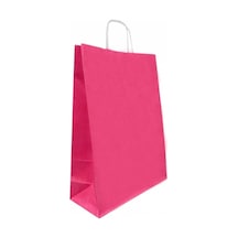 Kraft Çanta Fuşya 31X12X41 ( 25 Adet ) ( Kağıt Poşet Çanta )
