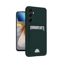 Newface Samsung Galaxy Uyumlu A16 5g Kılıf Kelvin Kartvizitli Silikon - Koyu Yeşil Diğer