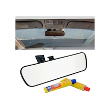 Oto Dikiz Aynası Araba İç Dikiz Aynası 21x5cm Yapıştırma Metal Ayaklı