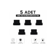 5 Adet Tüm Usb Portlara Uyumlu Toz Ve Kir Önleyici Usb Soket Koruyucu Tıpa
