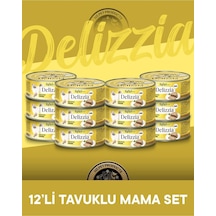 Plus Delizzia Yetişkin Tavuklu Pate Kedi Maması 12x85 Gram