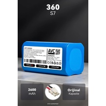 360 S7 2600mah Robot Süpürge Bataryası K.k
