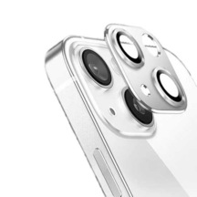 iPhone 13 Mini Uyumlu CL-03 Kamera Lens Koruyucu-Gümüş Gümüş