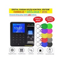 Digital Ekran Geçiş Kontrol Sistemi Parmak İzi-şifre-kartlı Geçiş-usb Personel Takip
