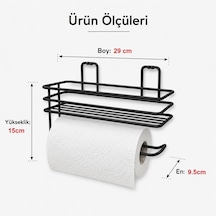 Yapışkanlı Raflı Havlu Askısı,baharatlık Askısı,kağıt Havlu Askılı Duvar Tipi Baharatlık Ve Şam Diğer