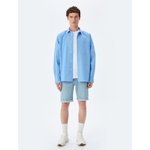 Koton Bermuda Pamuklu Cep Detaylı Slim Fit Kot Şort Açık İndigo 5sam40006ıd Açık İndigo