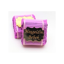 Dark Brown Bebek Çikolatası 48 Adet Hoşgeldin Kız Bebek Katkısız ve Doğal Sütlü Bitter Çikolata