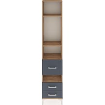 Arges Dolap 4 Raflı 3 Çekmeceli 44x30x221 Çam-antrasit Çam