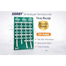 Derby Tek Bıçaklı Tıraş Bıçağı Paket Seçenekleri 24 Adet