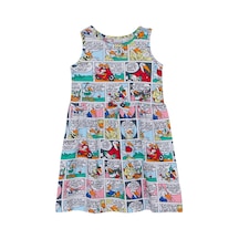 Lovetti Kız Çocuk Cartoon Network Desen Kolsuz Elbise 5757-37 Çok Renkli