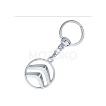Yüksek Kaliteli Citroen Logolu Metal Araç Anahtarlık, Çift Yönlü Logo, Hediyelik Araba Anahtarlık