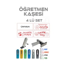 Öğretmen Kaşesi Aferin Kaşesi Cep Kaşesi 4 Lü Set