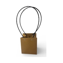 Kraft Çiçek Taşıma Çantası 13cmx15cmx12cm 2'li
