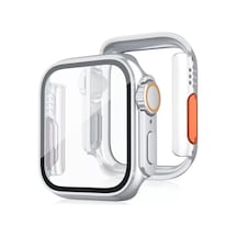 Newface Apple Watch 44mm Watch 49mm Kasa Dönüştürücü Ve Ekran Koruyucu - Gümüş