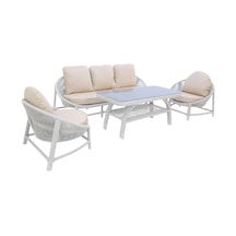 Marise Üçlü Rattan Bahçe Oturma Grubu 3+1+1+sehpalı Bahçe Takımı