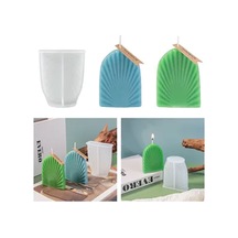 Epoksi Silikon Taş Tozu Düz Yaprak Mum Kalıbı 9.2x7.6 Cm