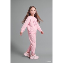 Defacto %100 Pamuk Baskılı Sweatshirt Üst Lastikli Paça Alt 2li Takım Kız Bebek I4475a526aupn167 Pembe-pn167