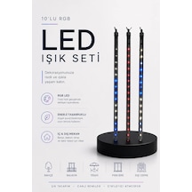 Ers Rgb Led Dış Ve İç Mekan Süsleme Işığı 10 Çubuklu Şerit Diğer