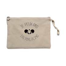Ping Pong I can not I have Krem Clutch Cüzdan / El Çantası Krem