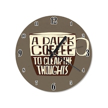 Koyu Kahve Tatları Temizler Analog Duvar Saati Çok Renkli