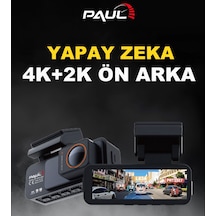 4k Yapay Zekalı Araç Kamerası Ön Arka Plaka Okuma, Hız Göstergesi, Gps Harita, Adas, 5g Wi-fi