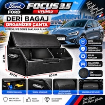 Ford Focus 3.5 Uyumlu Oto Bagaj Organizeri Deri Bagaj Kutu Çanta 1