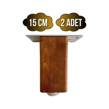 Kale Ayarlı Ahşap Ayak Mobilya Masa Ve Dolap Ayağı Ceviz Kayın/gürgen Ağacı 15cm 2 Adet Ceviz