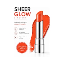 Pierre Cardin Sheer Glow Lipstick - Parlak Bitişli Nemlendirici Ruj - Tangerina Orange - 006 0