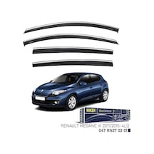 Renault Megane 3 Niken Kromlu Cam Rüzgarlığı 4lü Set 2011 2015