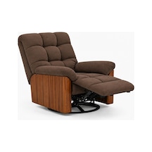 Smarto Relax Tv Koltuğu Porto Comfort Döner Ve Sallanan Elektrikli Mekanızmalı Sırt Dayanağı Kontrol Panelli Ergonomik 8 Farkli Renk Seçenek Dekoratif Baba Koltuğu Kahverengi