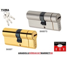 Yuma Pirinç Bilyalı Barel Tuzaklı Kapı Bareli 68mm Çelik Kapı Göb