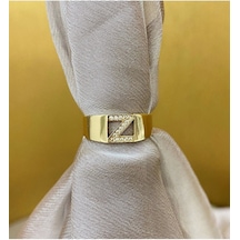 Çgk Çiğdem Gürel Kuyumculuk Z Harf Altın Yüzük Gold