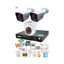 Fury 3 Kameralı 5mp 3.6mm Lens 2mp Görüntü 6 Atom Led Gece Görüşlü Fullhd Güvenlik Kamera 5525di1tb