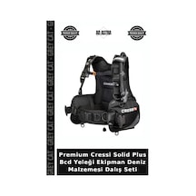 Premium Cressi Solid Plus Bcd Yeleği Ekipman Deniz Malzemesi Dalış Seti Çok Renkli
